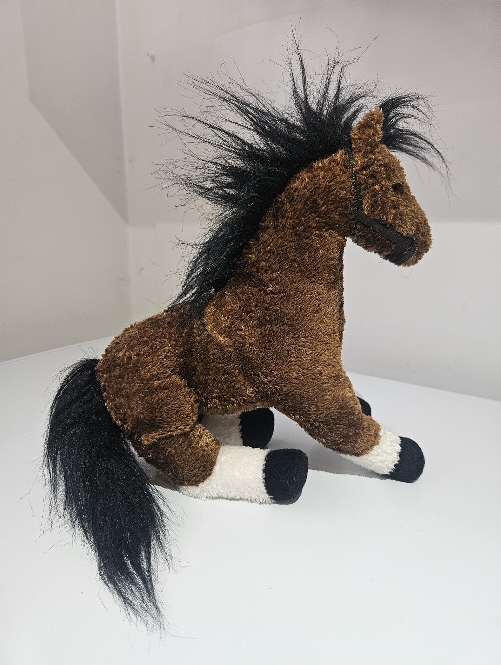 Douglas Cuddle Toys Horse Pony Plush Stuffy Brown, White & Black